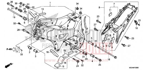 CARROSSERIE DE CHASSIS VFR1200XDH de 2017